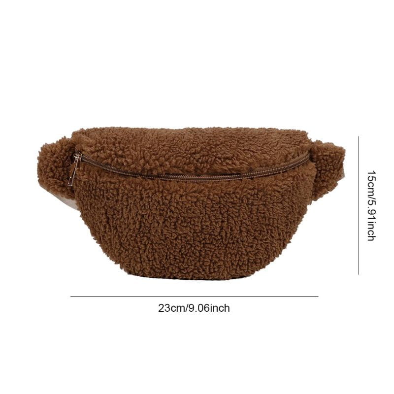 XXL Bauchtasche aus Plüsch Maße