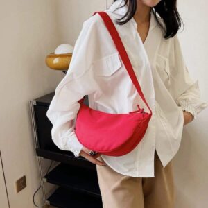 sac banane rose fluo en bandoulière