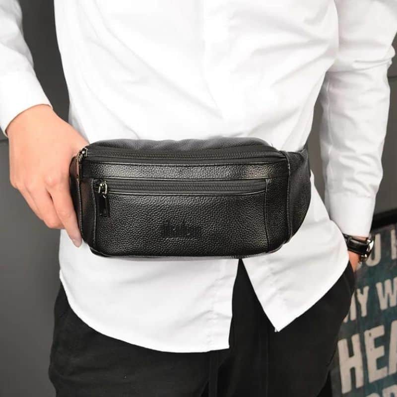 Ästhetische moderne Bauchtaschen aus Leder für Herren